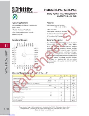 HMC508LP5E datasheet  