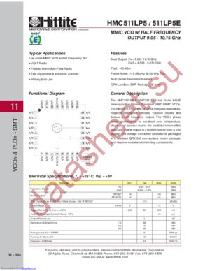 HMC511LP5E datasheet  