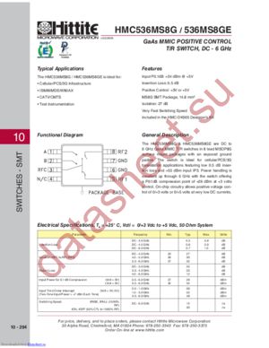 HMC536MS8GETR datasheet  