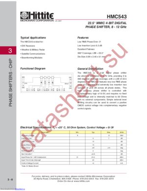 HMC543 datasheet  