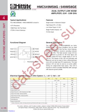 HMC549MS8GE datasheet  