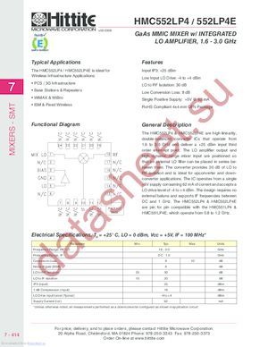 HMC552LP5 datasheet  