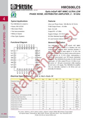 HMC606LC5 datasheet  