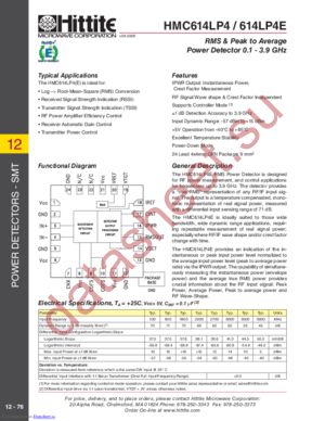 HMC614LP4 datasheet  