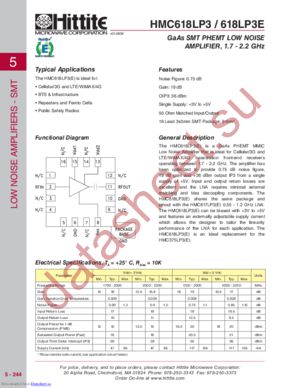 HMC618LP3E datasheet  