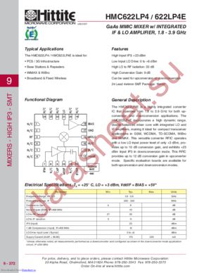 HMC622LP4 datasheet  