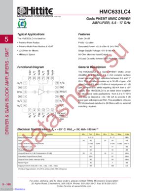 HMC633LC4 datasheet  