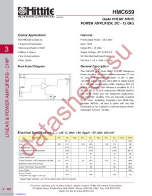 HMC659 datasheet  