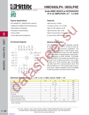 HMC665LP4E datasheet  