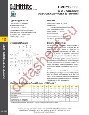 HMC713LP3 datasheet  