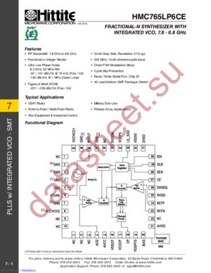 HMC765LP6CE datasheet  