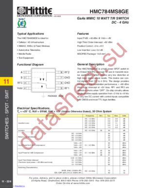 HMC784MS8GE datasheet  