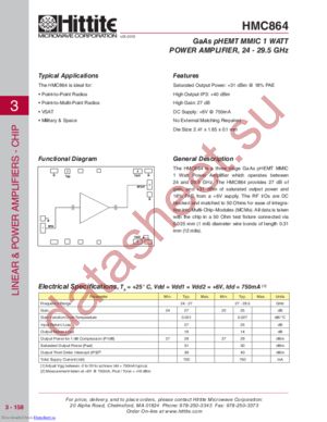 HMC864 datasheet  