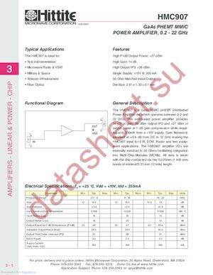HMC907 datasheet  