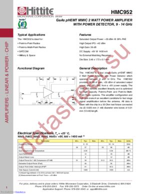HMC952 datasheet  