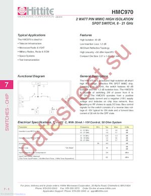 HMC970 datasheet  