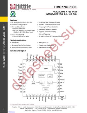 HMC778LP6CE datasheet  