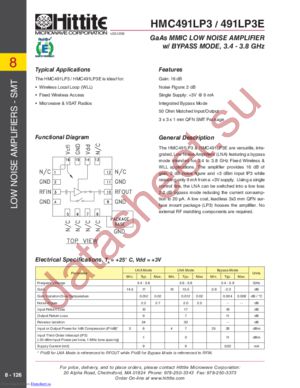 HMC491LP3ETR datasheet  