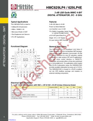 HMC629LP4ETR datasheet  