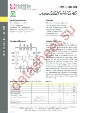 HMC853LC3 datasheet  