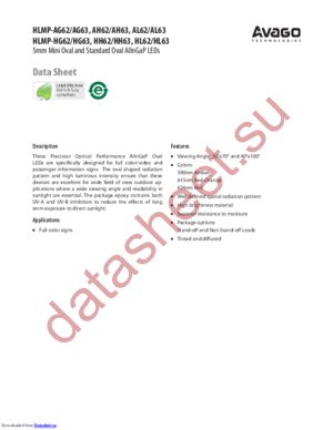 HLMP-AG62-X10DD datasheet  