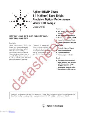 HLMP-CW27-WX000 datasheet  