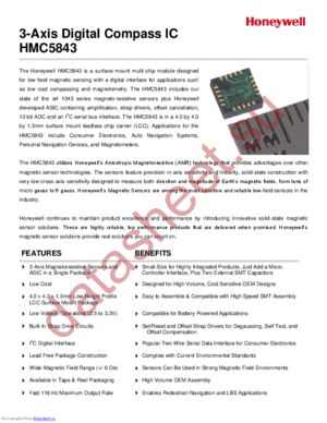 HMC5843-TR datasheet  