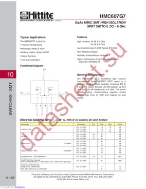 HMC607G7 datasheet  
