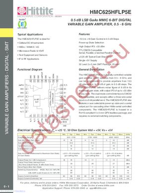 hmc625hflp5e datasheet  