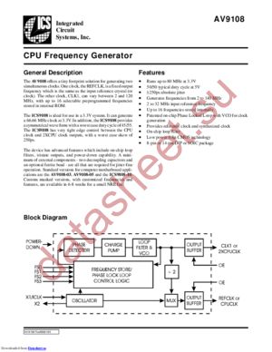 ICS9108-10CS14 datasheet  