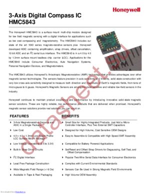 HMC5843 datasheet  