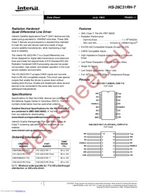 HS1-26C31RH-T datasheet  