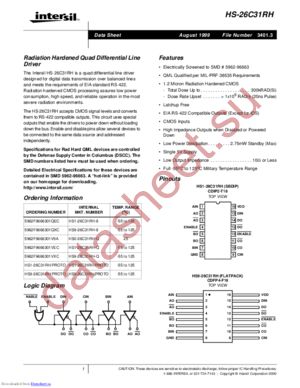 HS1-26C31RH/PROTO datasheet  