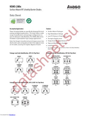 HSMS-2800-TR1G datasheet  