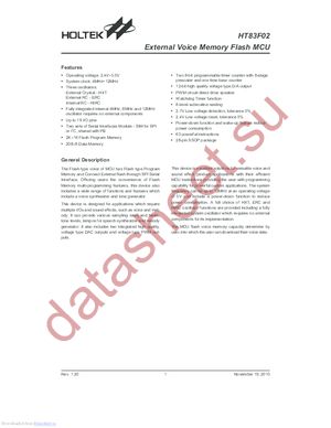 HT83F02 datasheet  