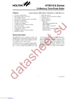 HT9315DLT datasheet  