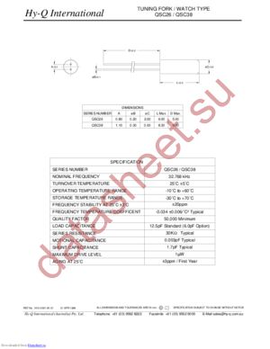 QSC38 datasheet  