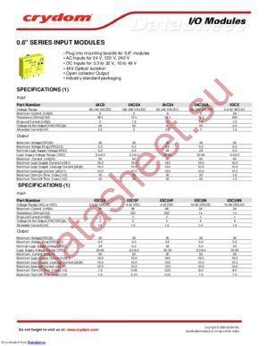 IAC-5A datasheet  