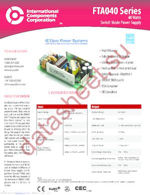 FTA040 datasheet  