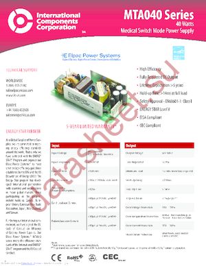 MTA040 datasheet  