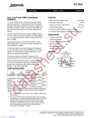 ICL7621DCBAZ-T datasheet  