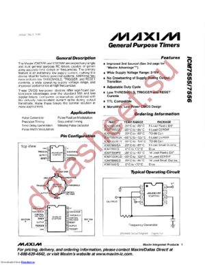 ICM7556MJD/HR datasheet  