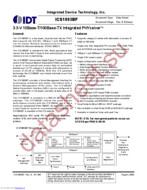 ICS1893BKILFT datasheet  