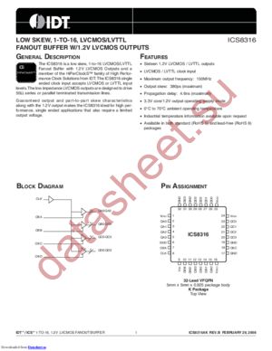 ics8316 datasheet  