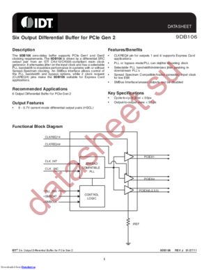 ICS9DB106BGILFT datasheet  