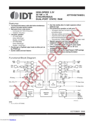 70V9269L12PRFGI datasheet  