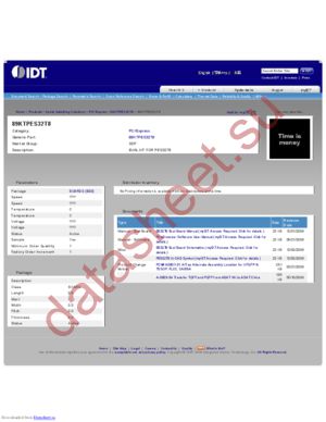 IDT89KTPES32T8 datasheet  