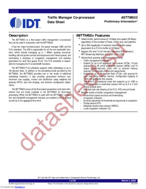 IDT89TTM553BL datasheet  