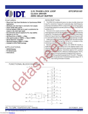 IDTCSP2510D datasheet  