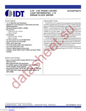 IDTCSPT857CNLG datasheet  